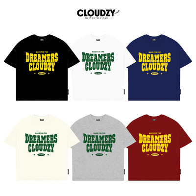 Áo thun boxy tee local brand Cloudzy unisex phông tay lỡ nữ cotton phối màu form rộng boxy DREAMERS