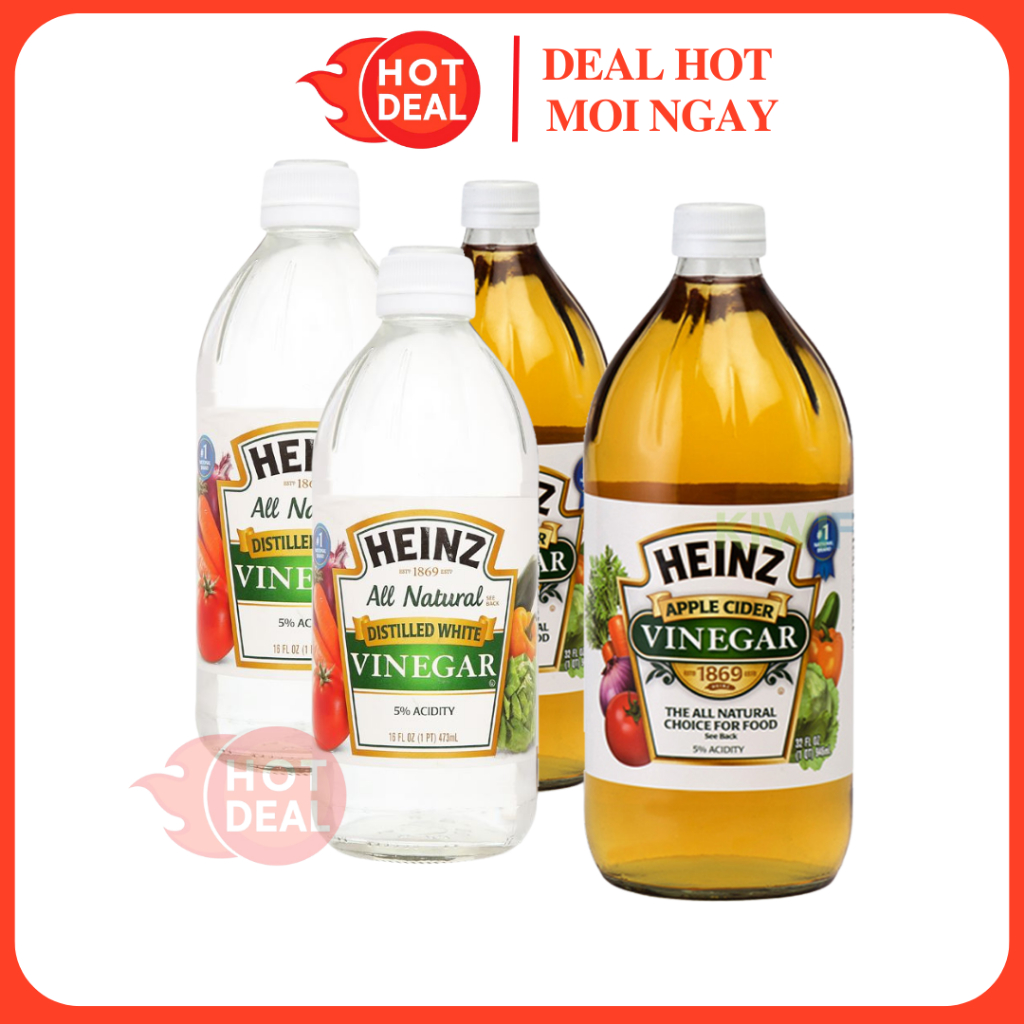 Dấm HEINZ Táo/Dấm Trắng Pint White Vinegar HEINZ 473ML