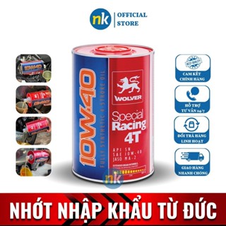   Tặng phễu  Nhớt 100% Tổng hợp xe máy mô tô PKL WOLVER SPECIAL RACING 10W40 1L API SN -Nhập Đức 100% 