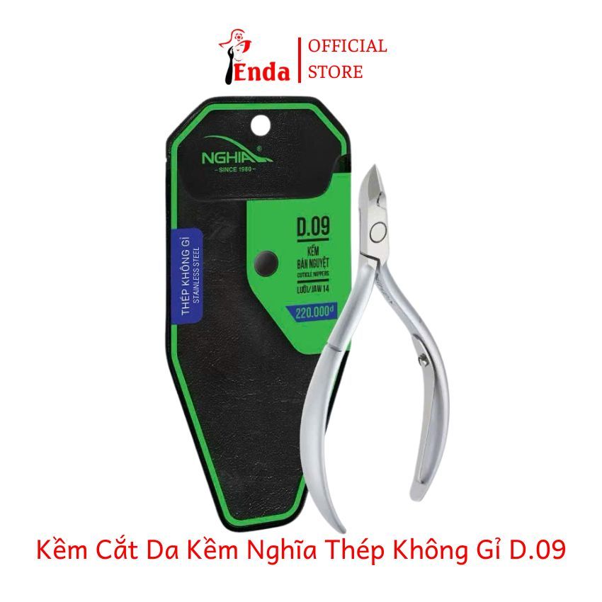 Kềm cắt da D.09 thép không gỉ của Kềm Nghĩa lưỡi kềm sắc mỏng bén ngọt độ bền lâu dài EN285