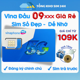  Sim Vinaphone Giá Rẻ Đầu 09 Chỉ 109k Sim Trả Trước Dễ Nhớ Sim Nghe gọi vào mạng  Phải DKCC  