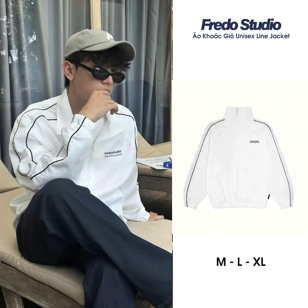 Áo Khoác Gió Unisex Line Jacket Fredo Menswear Local Brand 𝐅𝐫𝐞𝐝𝐨 𝐌𝐞𝐧𝐰𝐞𝐚𝐫 - AKG02