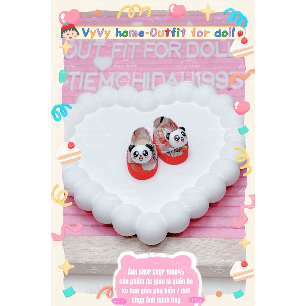 [ Giày Búp Bê 5in ]🧸Giày Sandal Vải Hở Ngón Cho Búp Bê 5in 🇻🇳🇻🇳🇻🇳
