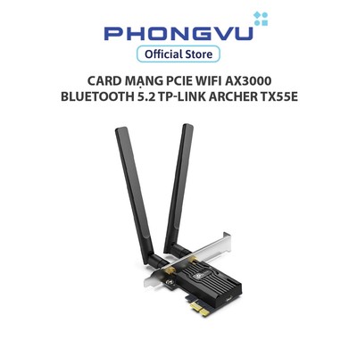Card mạng PCIe WiFi AX3000 + Bluetooth 5.2 TP-Link Archer TX55E - Bảo hành 24 tháng