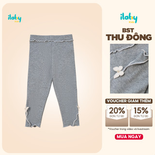   KOL LIVE  Quần legging bé gái ILABY quần chất liệu co giãn mềm mại mặc cả ngày vẫn thoải mái  3424  
