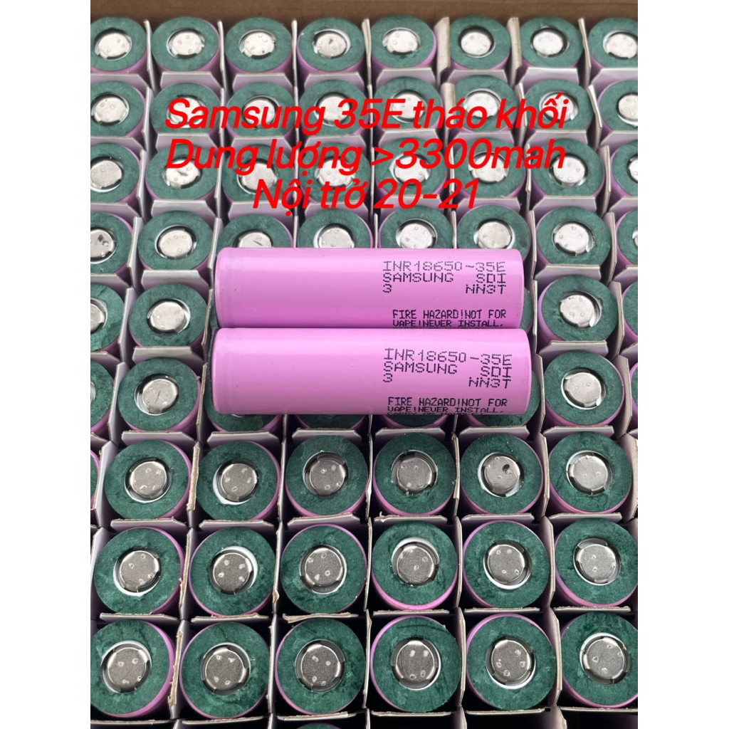 🔋🔋Pin 18650 Samsung 35e tháo khối nội trở 20-21