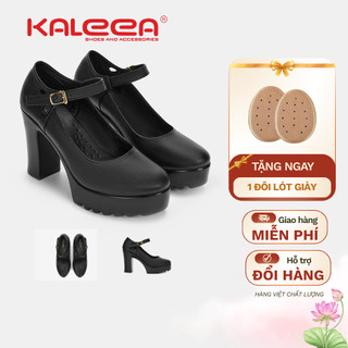  Kaleea - Giày Cao Gót Nữ Chất Da Mềm Đi Nhẹ Êm Giày Đế Đúp Cao 9p - MO629  Lấy tăng size  