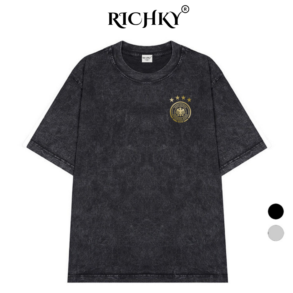 Áo Thun Wash Richky Premium Tee Logo Left Câu Lạc Bộ Bóng Đá Borussia Dortmund Bundesliga