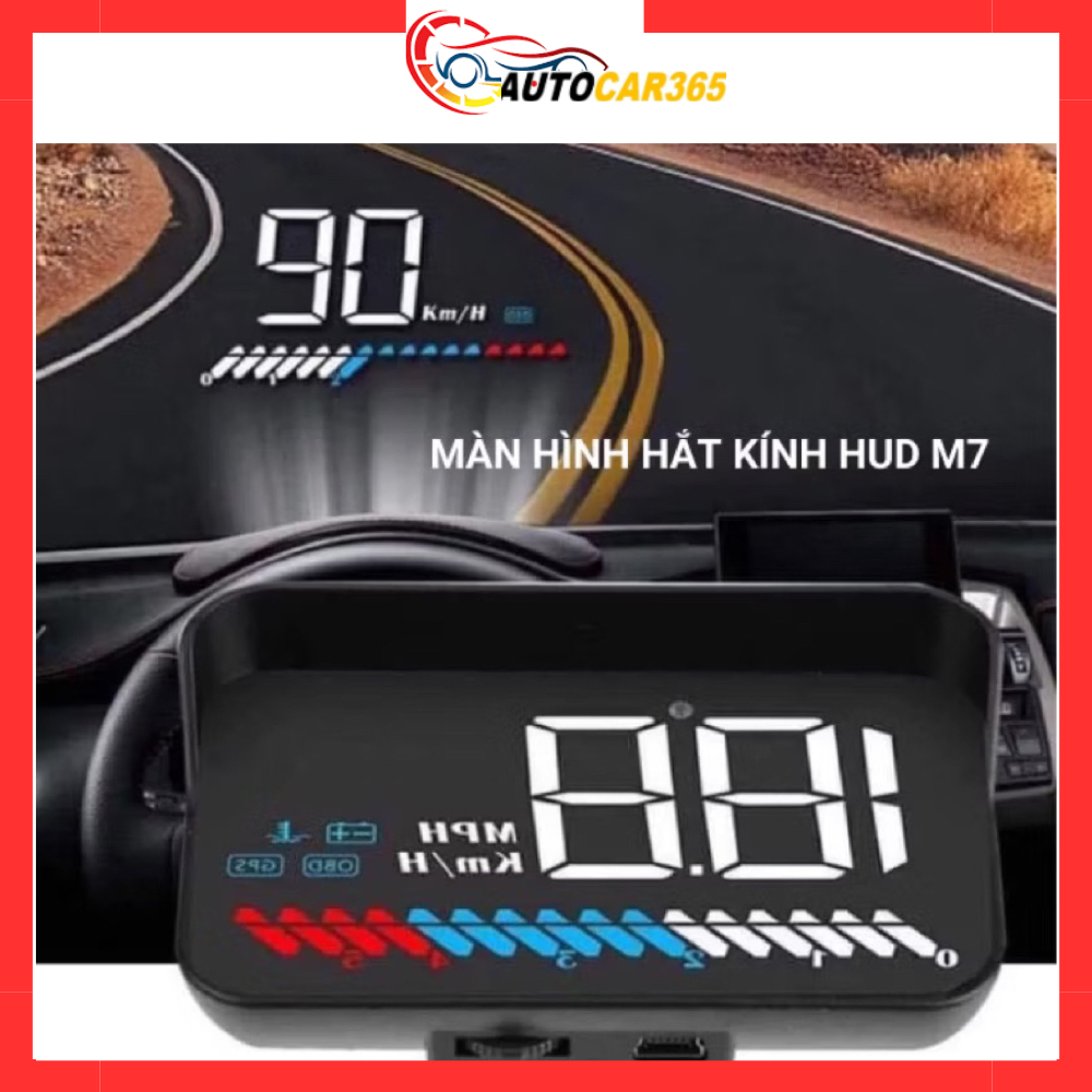 Hud m7 lắp cho mọi dòng xe ô tô hiển thị tốc độ chính xác rõ nét