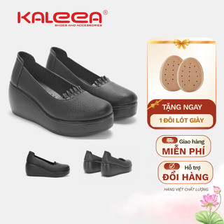  Kaleea - Giày Cao Gót Đế Xuồng Chất Da Mềm Đi Nhẹ Êm Chân Cao 6cm - MO634 