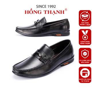  Giày Lười Nam HỒNG THẠNH Giày Mọi Da Bò Mũi Tròn Êm Chân Thanh Lịch Đế Chống Trượt - 6915 