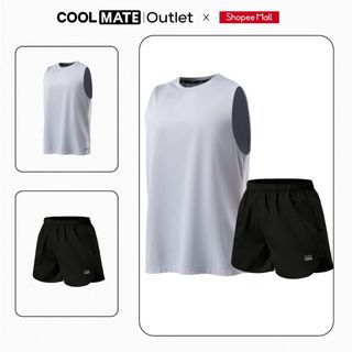   GIÁ TỐT  Bộ Đồ Thể Thao Nam Coolmate Chạy Bộ -Áo Tanktop Essentials và Quần Short Maxcool 