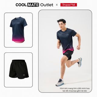  Bộ Thể Thao Nam Coolmate Chạy Bộ- Áo thun Graphic và Quần short Maxcool 5inch Nhanh Khô Siêu nhẹ 