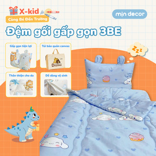   BST X-Kids  Bộ Chăn Gối 5in1 Tencel "3Be" Mịn Decor Combo Chăn Đệm Gối Gấp Gọn Cho Bé Đi Học Tiện Lợi 