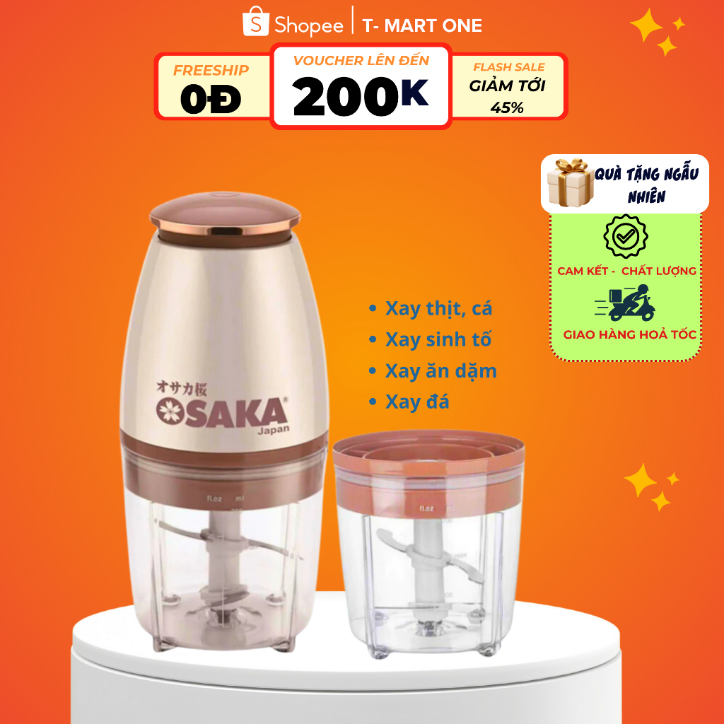 Máy Xay Osaka Nhật Bản Máy Xay Sinh Tố Cầm Tay Thực Phẩm Nhà Bếp Dung Tích 750ml Công Suất 350W