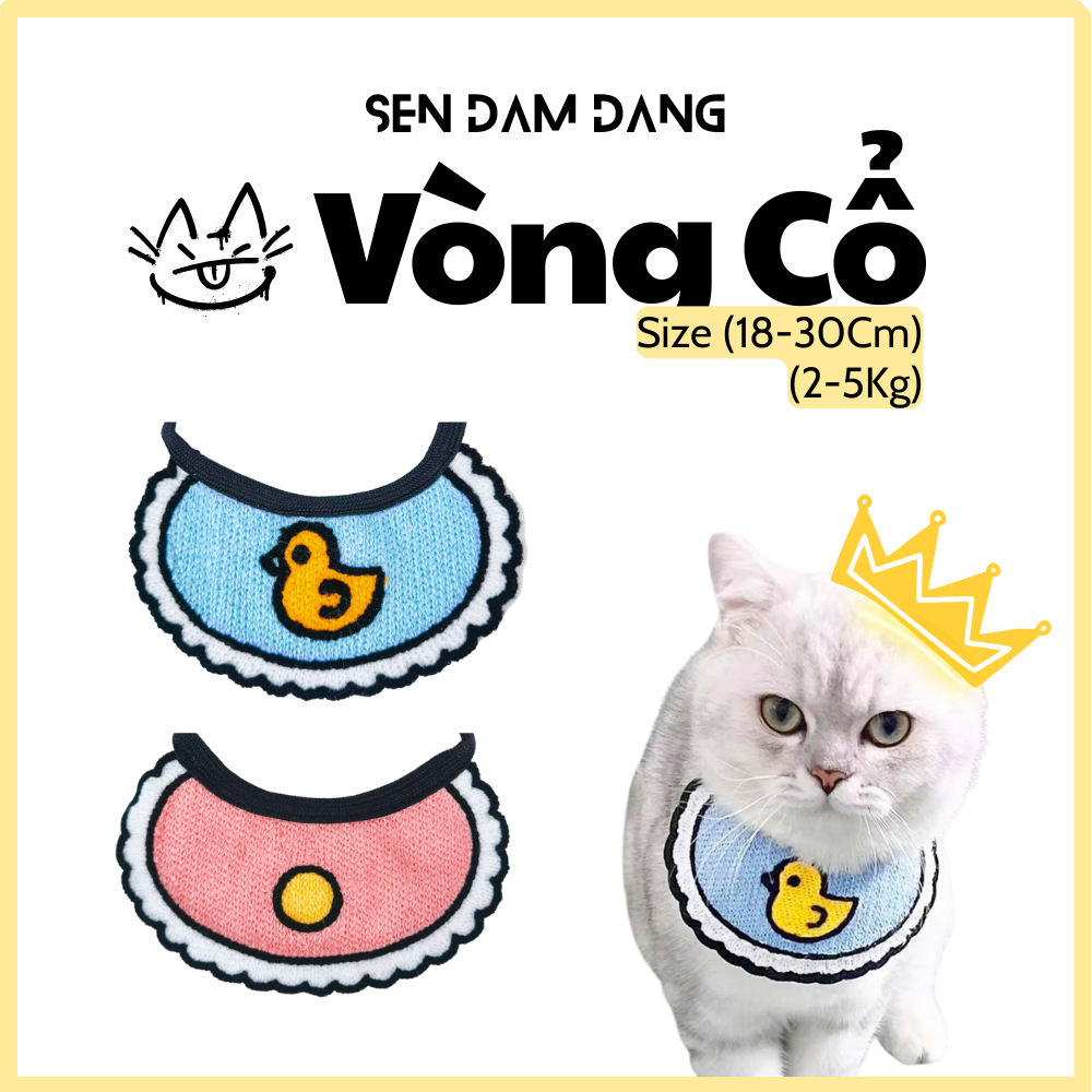 Yếm Vòng Cổ Cho Mèo 18-30cm