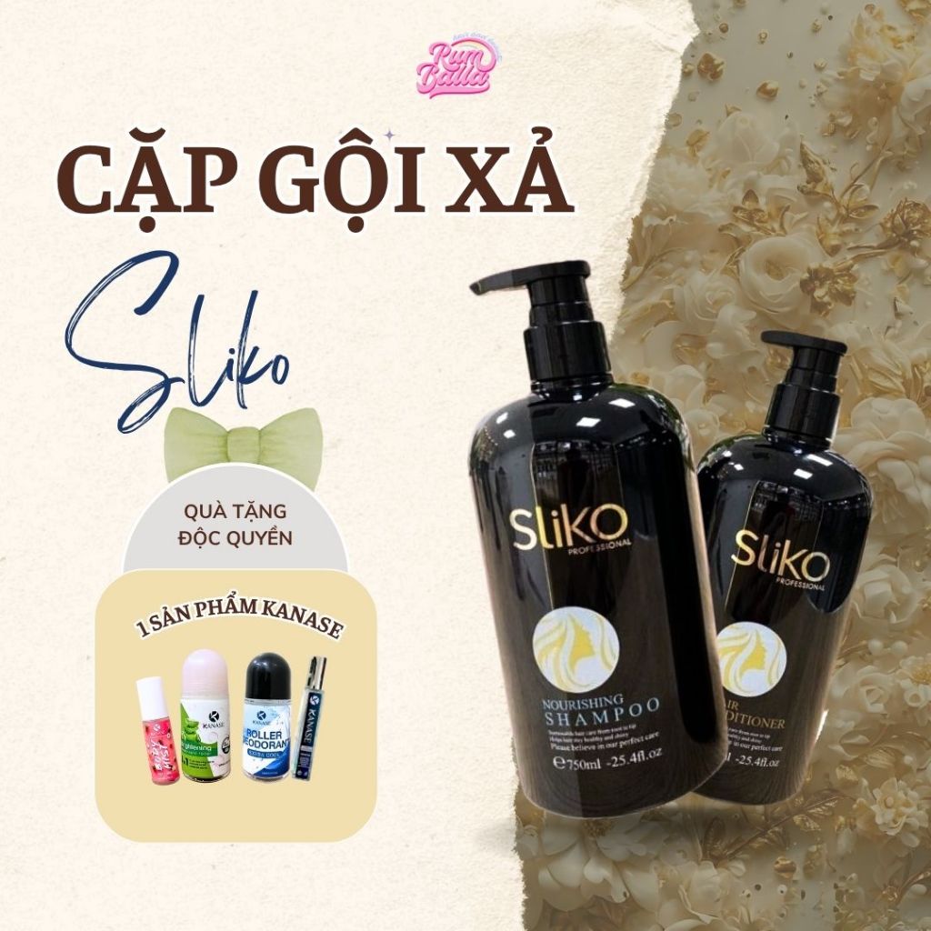 [MUA 1 TẶNG 1] Combo Dầu Gội, Dầu Xả SLIKO Hương nước hoa Dưỡng tóc khô xơ rối Công thức chuẩn salon