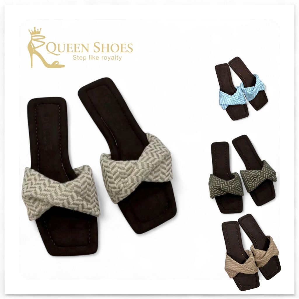 Queen shoes  - Dép Lê Nữ Quai Bảng Chéo, Êm Chân, Đế Chống Trơn Trượt