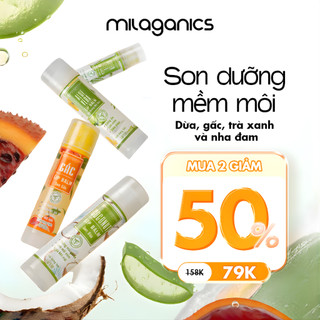   MUA 2 GIẢM 50%  Son dưỡng làm mềm môi MILAGANICS thiên nhiên dưỡng môi cải thiện thâm môi 4.5g 
