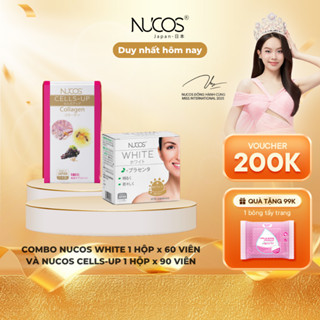  TPBVSK Combo Hỗ Trợ Chống Lão Hoá Viên Uống Nucos White Hộp 60 Viên Và Nucos Cells Up Hộp 180 Viên 