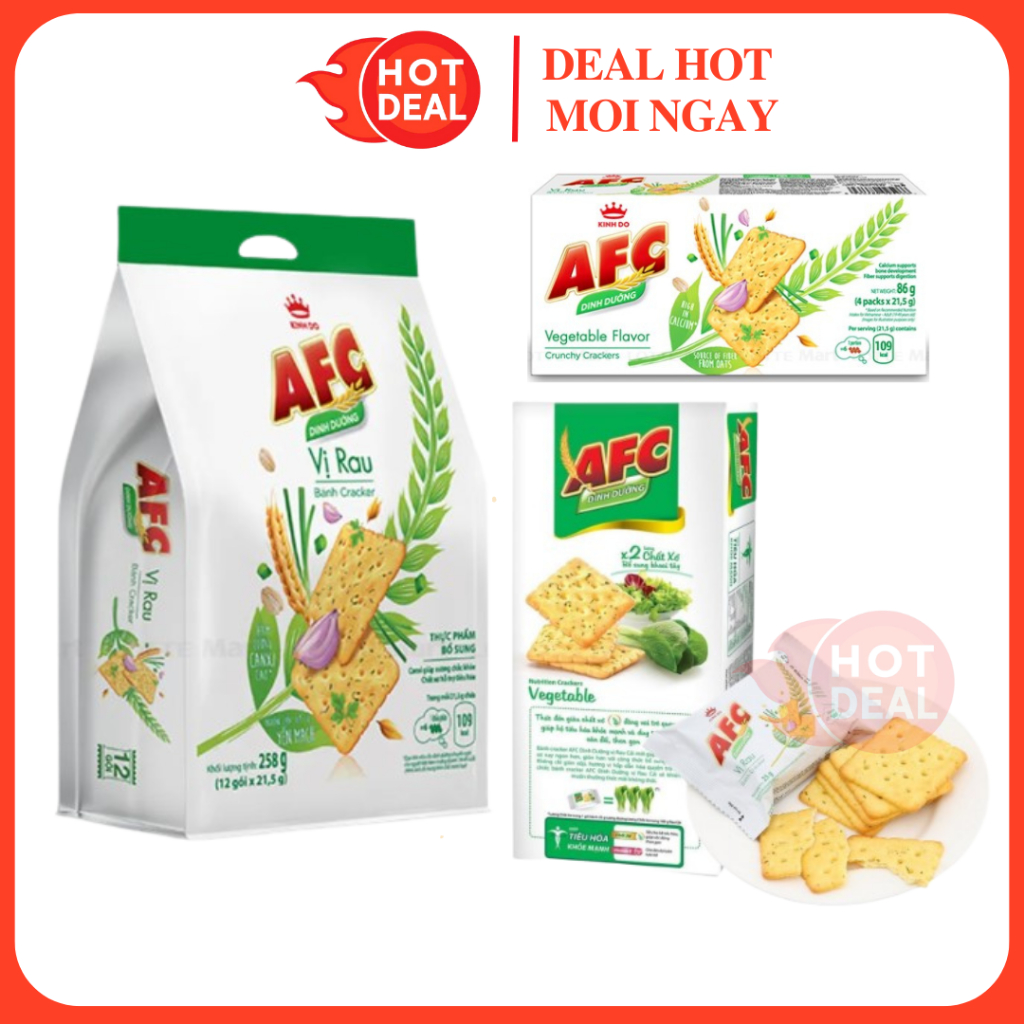 Bánh AFC Cracker Kinh Đô Vị Rau Cải