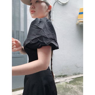 Đầm xoè tay phồng cổ yếm ( Hoả tốc hcm )