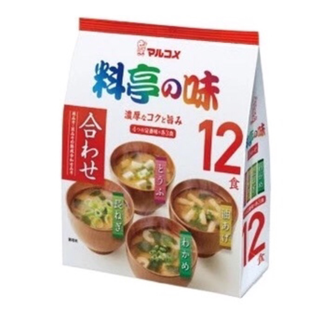 Soup Miso Marukome 4 Vị Ăn Liền 12 Gói - Hàng Nhật nội địa