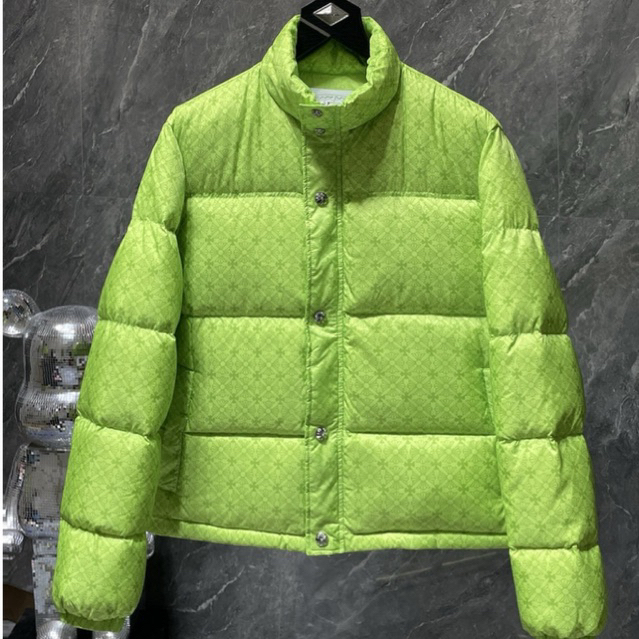 Áo Phao Chrome Hearts Chần Bông Họa Tiết In Chìm Nổi Bật Có Mũ Chùm Ấm Áp, Áo Phao Chrome Hearts Pho