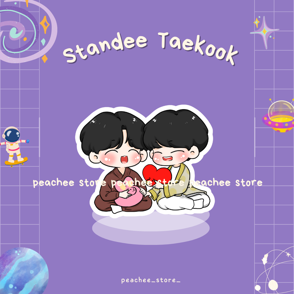 (Sẵn) Standee chibi OTP Kookmin Yoonmin Taekook Namjin nhựa mica 3cm