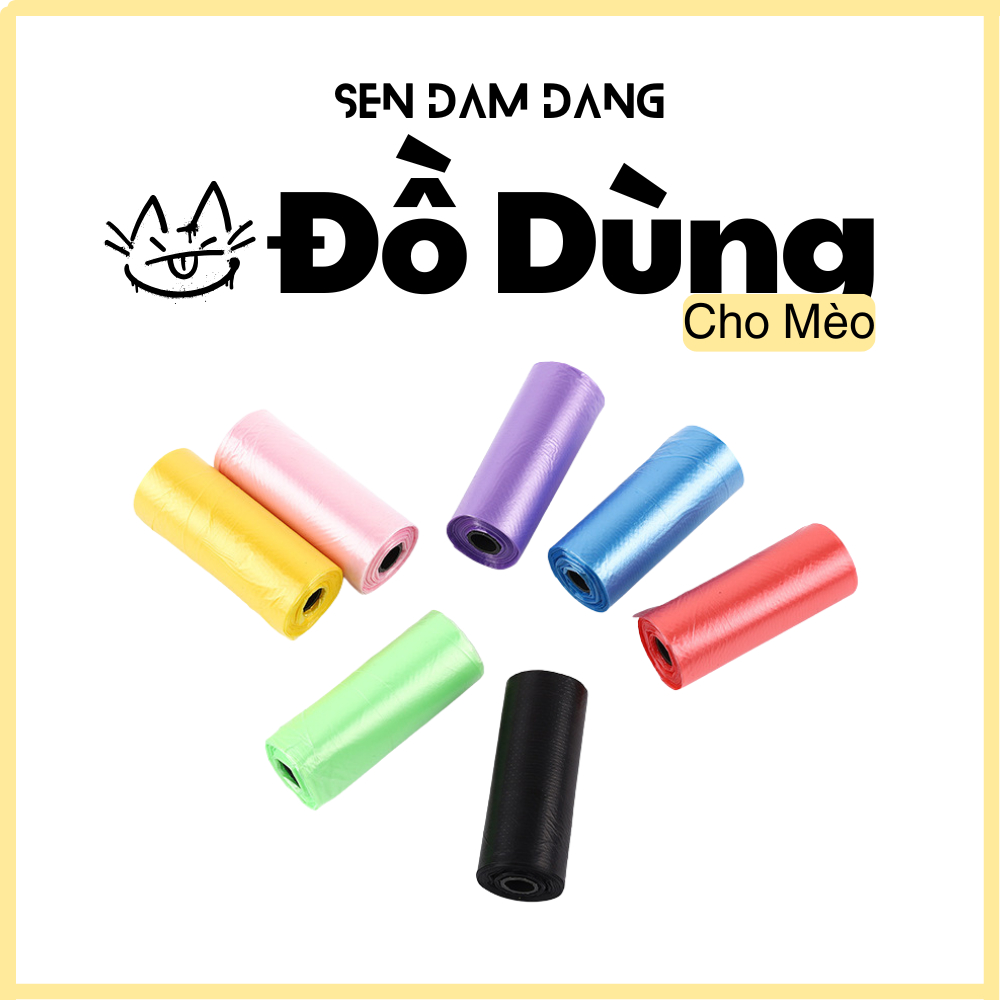 (COMBO CUỘN) Túi Nilong Hốt Phân Cho Cún Mèo