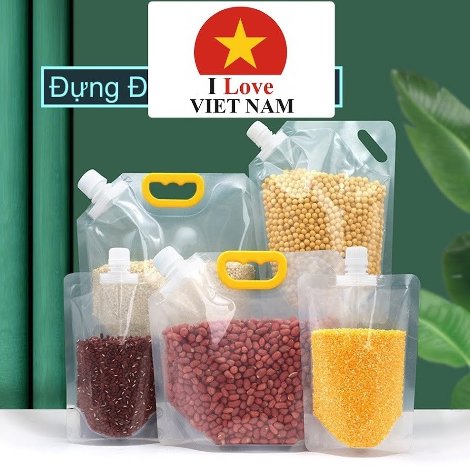 Combo 3 Túi Đựng Nước Lẩu J9, Đựng Thực Phẩm, Ngũ Cốc 1 Lít, 3 Lít, 5 Lít