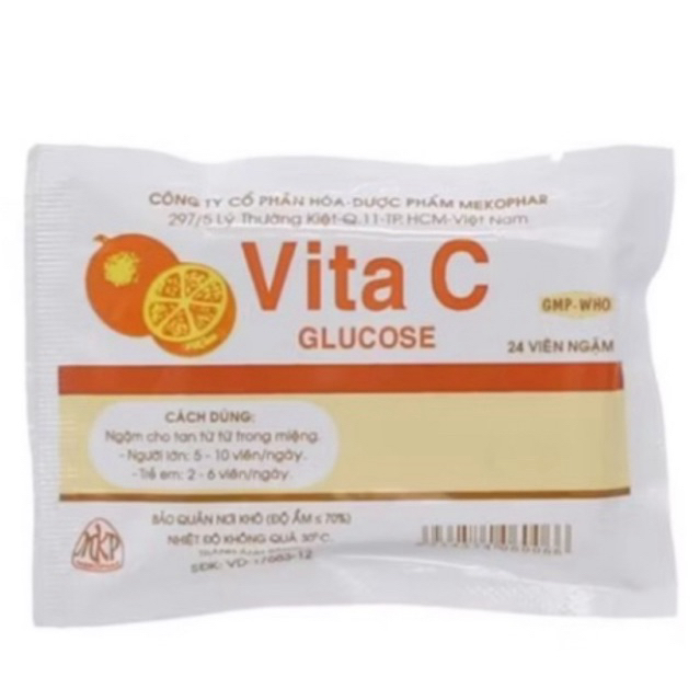 Viên ngậm vitamin C - Vita C Glucose gói 24 viên ngậm