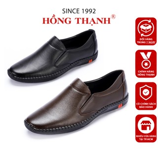  Giày Lười Nam HỒNG THẠNH Giày Da Bò Mũi Tròn Êm Chân Có Size Lớn - 7376 