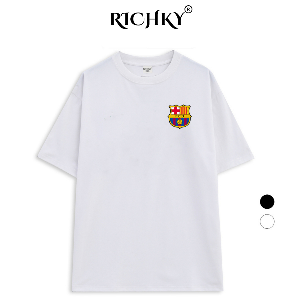 Áo Thun Richky Premium Tee Logo Left Câu Lạc Bộ Bóng Đá Fc Barcelona La Liga
