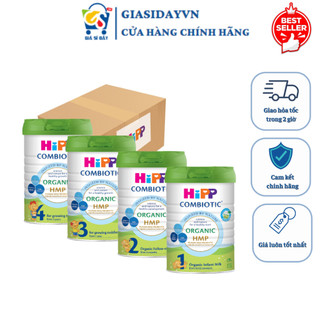   Date 2027   Thùng  Sữa HiPP Organic Combiotic Số 1,2,3,4 800g - Sữa Bột Công Thức HiPP 