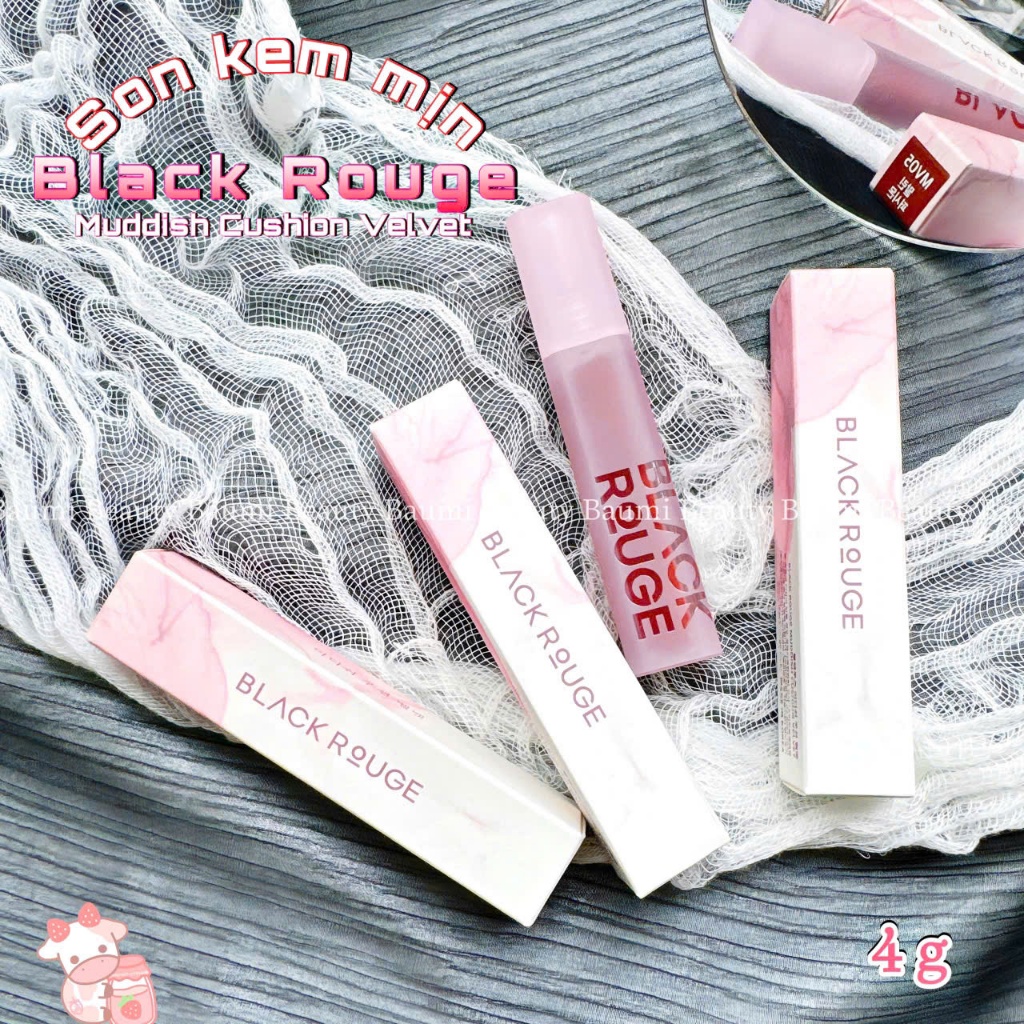 [ New 2023 ] Son kem nhung mịn lì Back Rouge Muddish Cushion Velvet 4g - Hàn Quốc