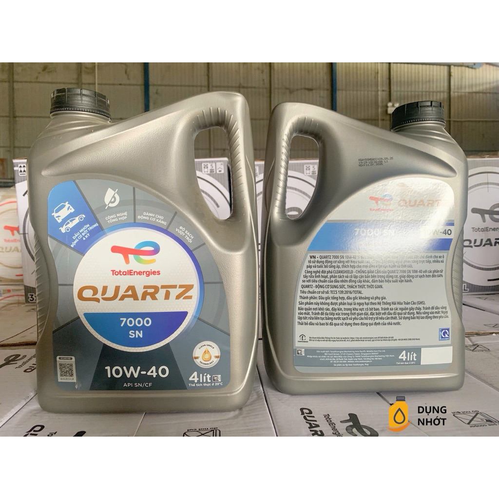 Nhớt xe ÔTÔ Xăng Total Quartz 7000 10W40 (4L)