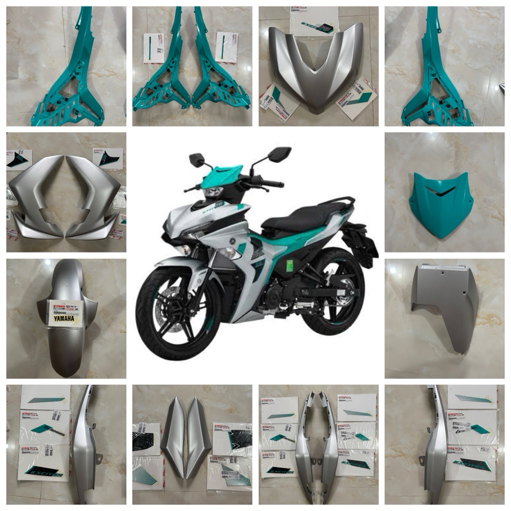 ☘️ Nhựa và Tem lẽ Yamaha Exiter 155 Bạc Xanh Ngọc 2025 [ Hàng Chính Hãng ]
