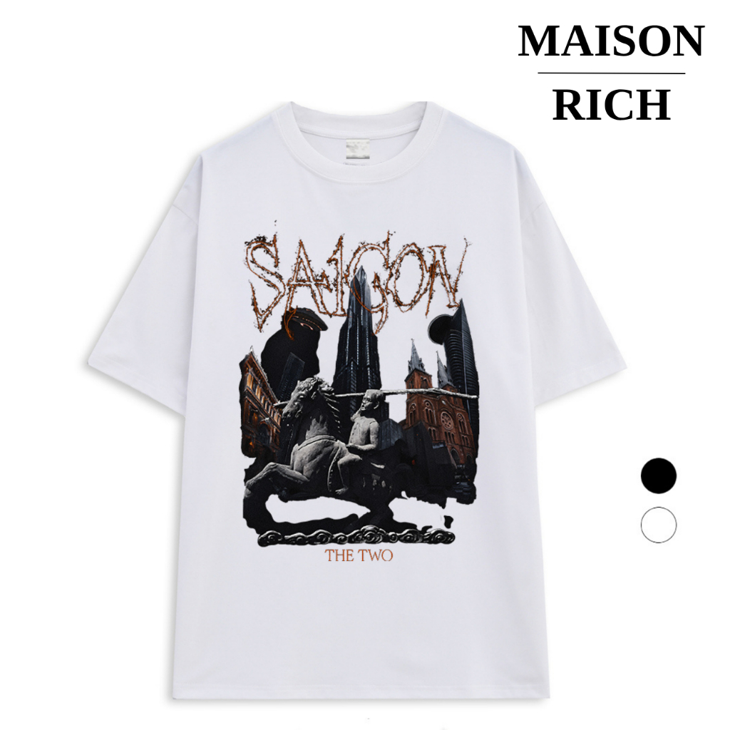 Áo Thun Maison Rich Premium Tee Nhà Thờ Đức Bà Bitexco Landmark 81 Saigon The Two