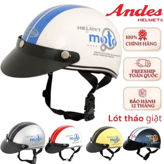 Nón mủ bảo hiêm andes haly moto 3 s an lót tháo giăt toàn chắc chắn