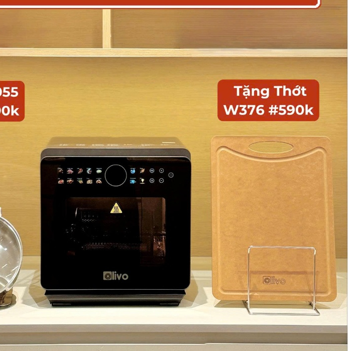 [CHÍNH HÃNG] Nồi Chiên Hơi Nước OLIVO SF1600 Màn Hình OLED - 70 Chức Năng - Dung Tích 16L