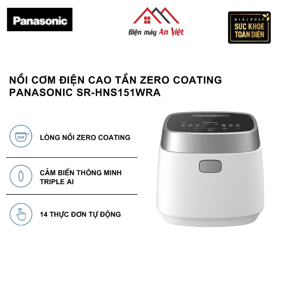 Nồi Cơm Cao Tần Panasonic 1.5 lít SR-HNS151WRA chính hãng