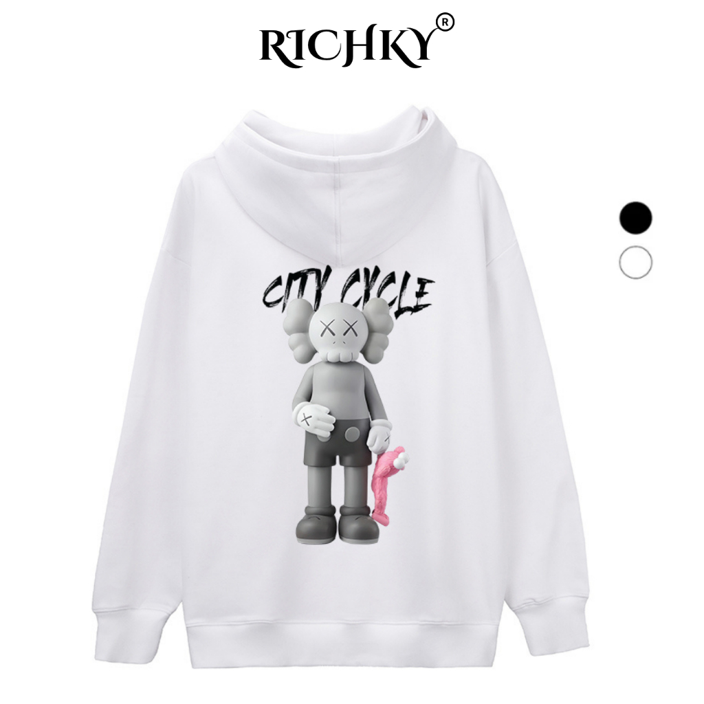 Áo Hoodie Richky Luxury Premium Nỉ Kaws Gone City Cycle