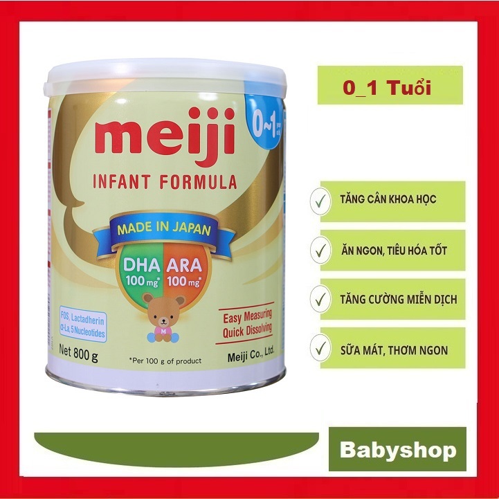 Sữa Meiji số 0 800g nhập khẩu [Date 2027]