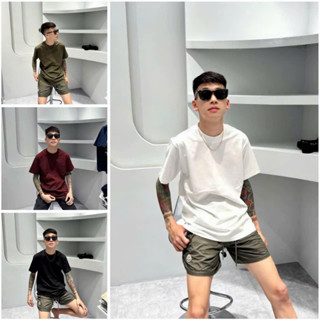  Áo Thun Trơn 8 Màu Đen Trắng Xanh Xám Chất Liệu Cotton Thấm Hút Mồ Hôi Thời Trang Nam Kiểu Basic Cổ Tròn 