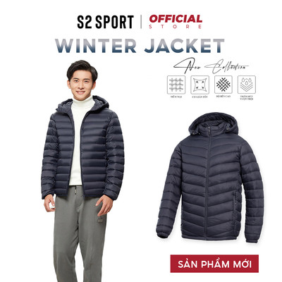 Áo phao nam mùa đông S2 SPORT có mũ trần bông siêu nhẹ, cản gió, giữ ấm cực tốt - AP01