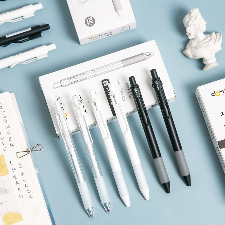 Bút gel Domi 911 phong cách đơn giản, bút mực nước ngòi 0.5 mm bút mực nước