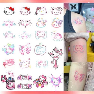  Set 25 50 100 Hình Xăm Tạm Thời Hello Kitty Dễ Thương 