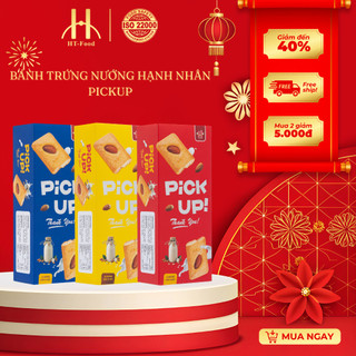  Bánh trứng nướng hạnh nhân nguyên hạt hộp giấy pick up  bánh quy giòn mix hạt dinh dưỡng đồ ăn vặt bữa sáng 