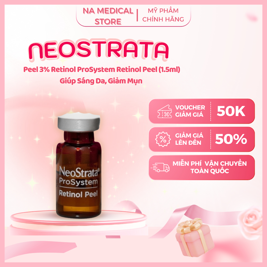 (Lẻ 1 ống) Peel 3% Retinol NeoStrata ProSystem Retinol Peel 1.5ml Giúp Sáng Da, Giảm Mụn